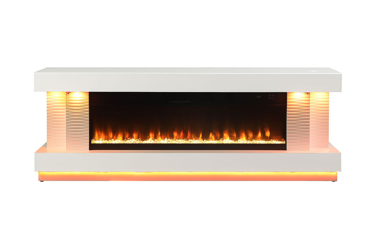 Peseux 71" TV Stand w/ Electric Fireplace